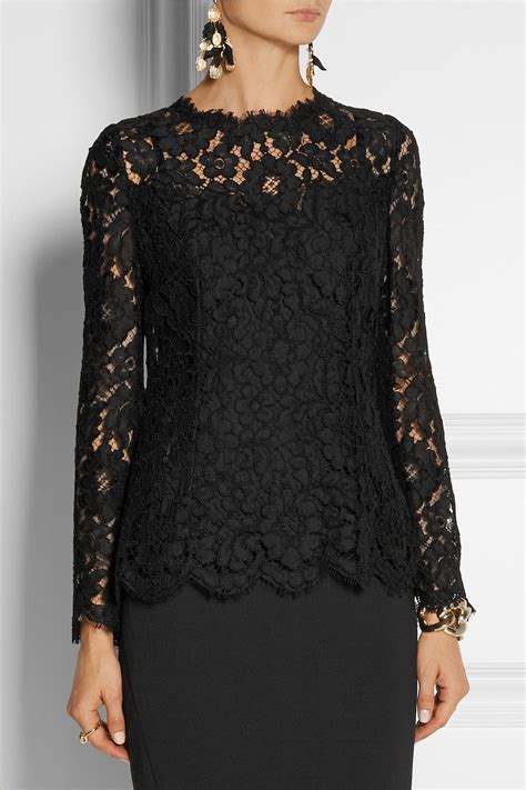 Dolce & Gabbana black lace top